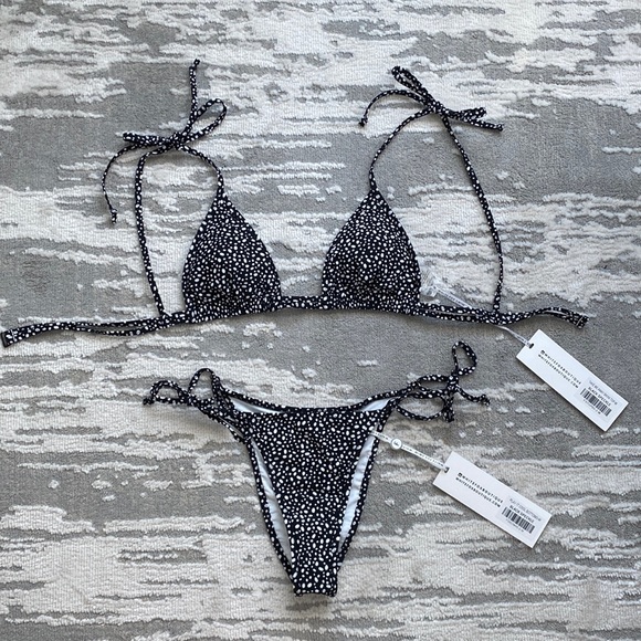 White Fox Boutique Black Speckle Bikini - Picture 7 of 7
